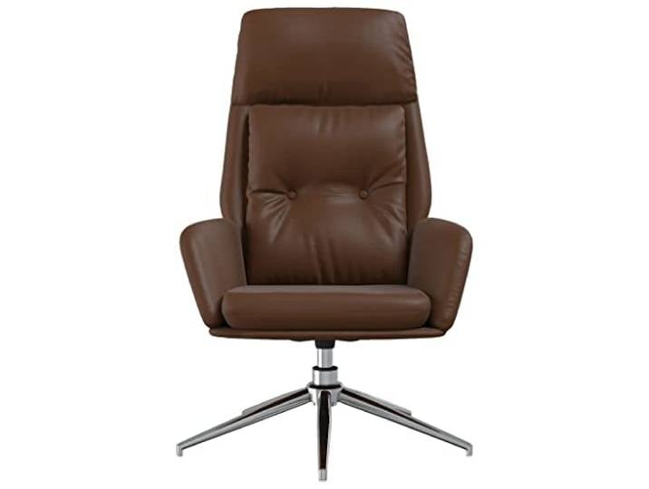 KTHLBRH Entspannender brauner Sessel aus echtem Leder, Loungesessel, Relaxsessel, Sessel, geeignet für Kunden, Schlafzimmer