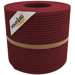 zaun zu® Sichtschutzstreifen Rille Gelocht 30 Prozent PP Streifen Bordeauxrot 26m