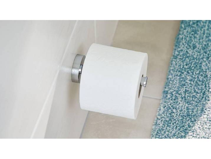 Tesa Smooz - Toiletrolhouder - Chromen - Plakstrips - 50mm x 50mm x 125mm