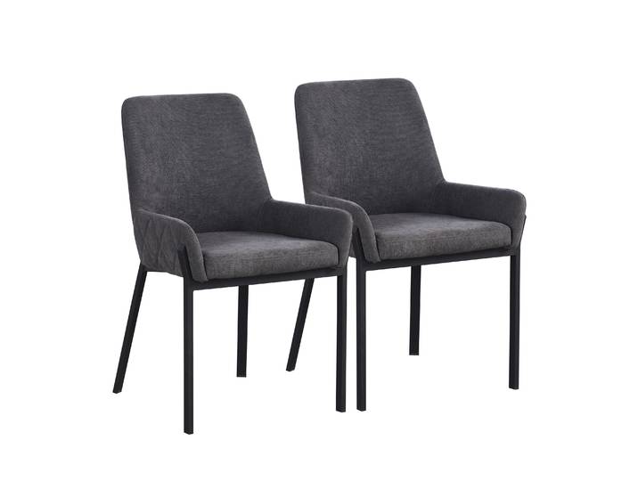 Esszimmerstuhl DIEGO 2er Set grau
