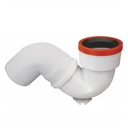 Aloni PVC-S-Siphon Geruchsverschluss Abflussbogen DN 110 für Hock-WC Alaturka