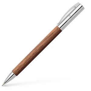 Faber-Castell Drehbleistift Ambition Nussbaum, braun/silber, aus Holz, Griffstück aus Metall, Härte B, Minenstärke 0.7 mm