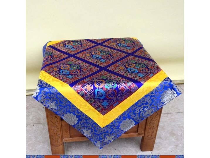 Gros fourniture bouddhiste Tibet népal famille maison bouddhisme Temple de bon augure broderie bouddha autel couverture nappe
