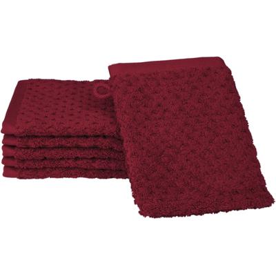 Waschhandschuh ROSS "Harmony", rot (kirsche), B:16cm L:22cm, Frottier, Baumwolle, Handtücher, 100 % Baumwolle, Hoch Tief Struktur, viele Farben