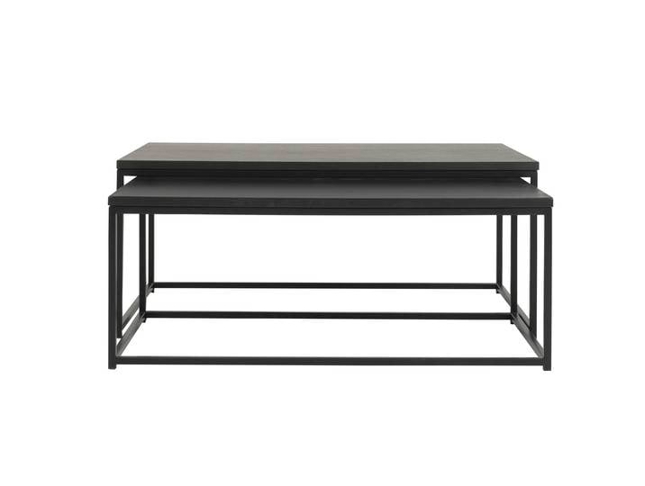 2er Set Tenzo Lipp Couchtisch-Set Metall/Holzwerkstoff