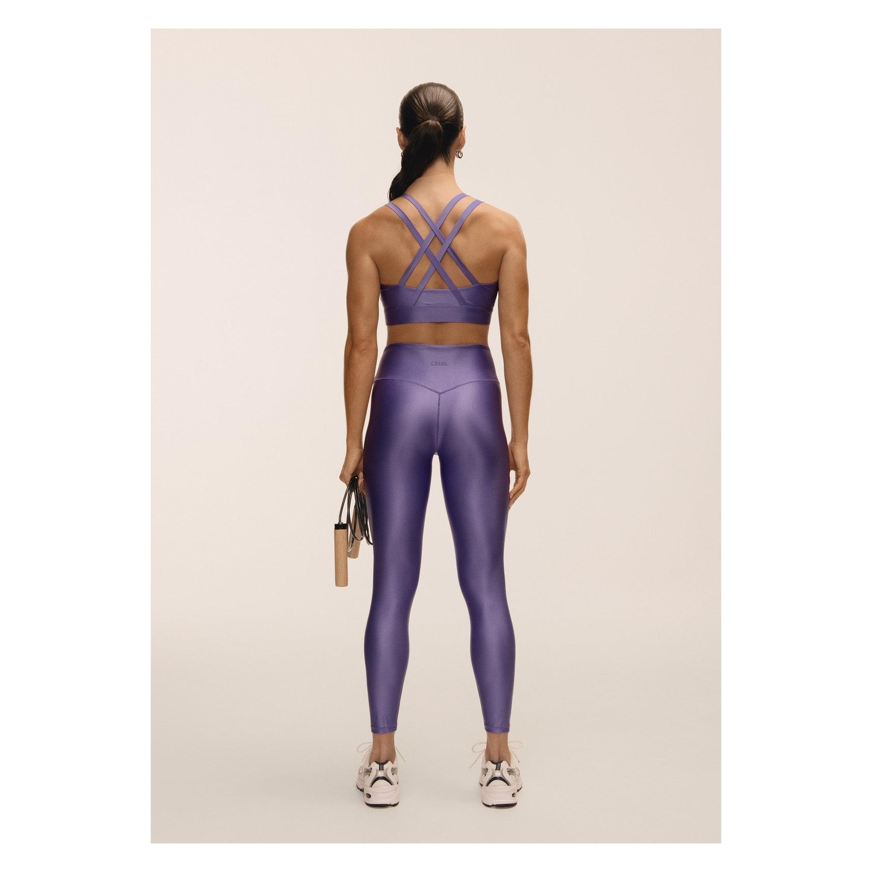 Legginsy damskie Casall Glitz High Waist Tights fioletowy - L (L) (969698)