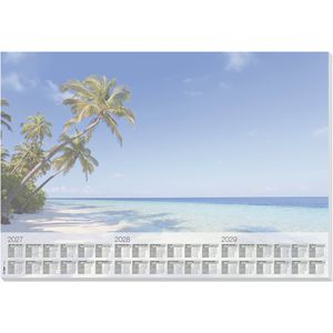Sigel Schreibunterlage H7470, Beach, mehrfarbig, Papier, 30 Blatt, mit Kalender, 59,5 x 41cm