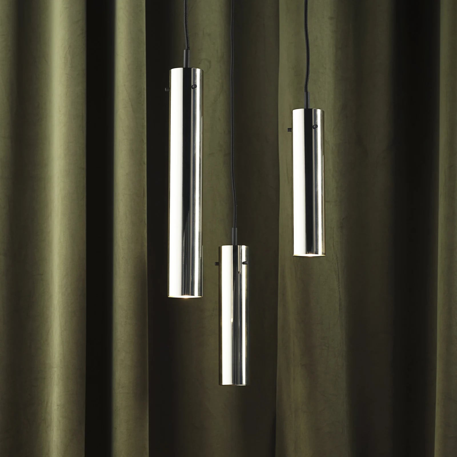 FRANDSEN FM2014 hanglamp van glanzend staal, Hoogte: 24 cm
