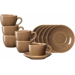 Ritzenhoff & Breker, Tasse, Sahara Kaffeetassen mit Untertassen (230 ml, 12x)
