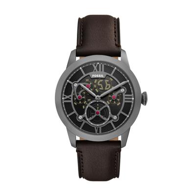 Quarzuhr FOSSIL "Townsman", dunkelbraun, Armbanduhren, Herren, Quarzuhr, Armbanduhr, Lederarmband, digital, analog