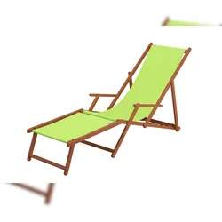 Erst-Holz Sonnenliege Liegestuhl pistazie Fußteil Kissen Gartenliege Holz Strandstuhl Gartenmöbel 10-306FKH