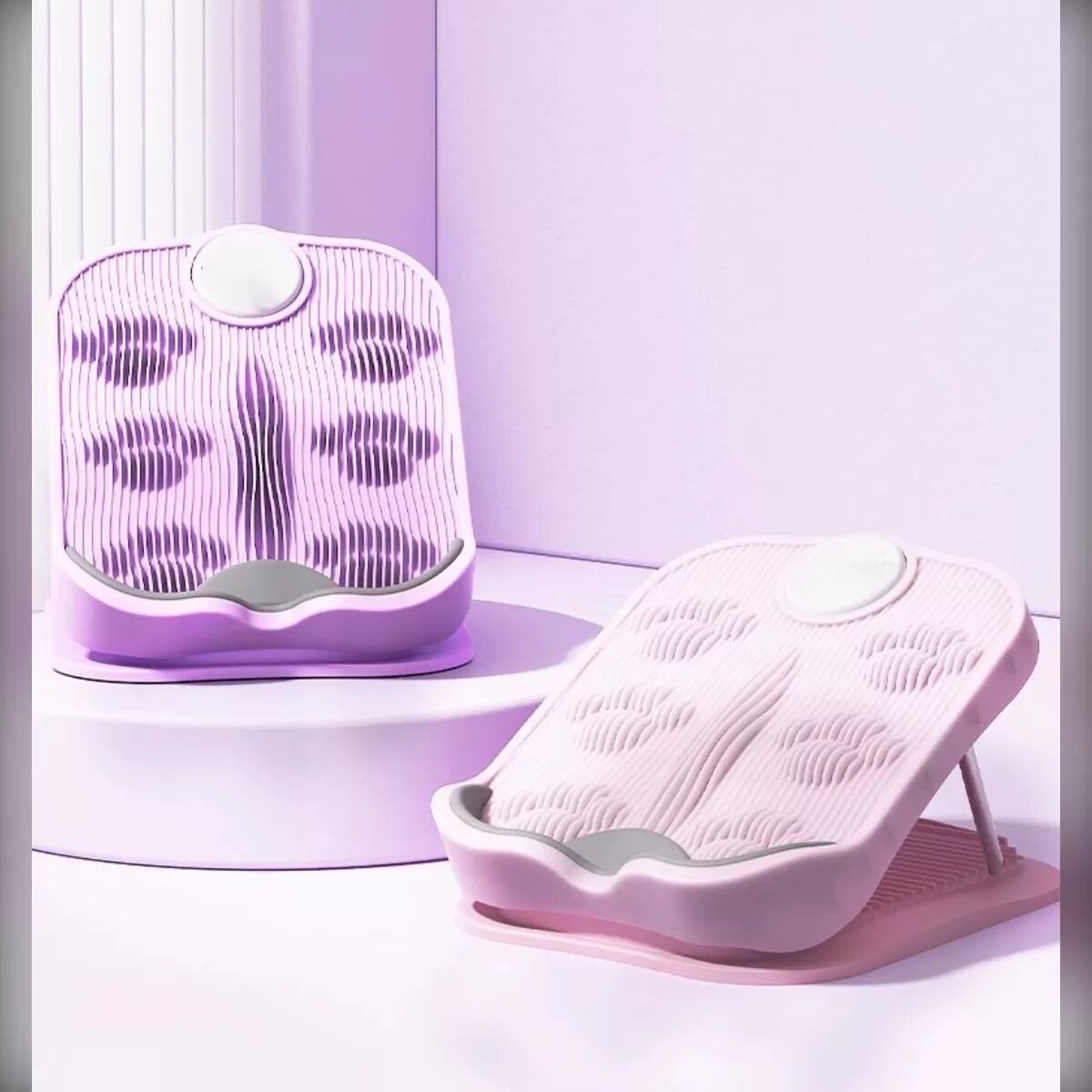 INF Planche d'étirement réglable 18 niveaux – Massage 3D, coussin de talon NBR, pliable PP+ABS Violet