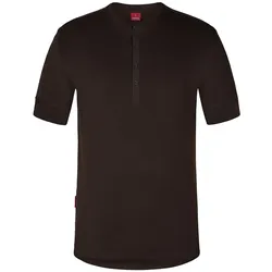 T-Shirt Henley-Grandad "9256-565" Extend - S - mokkabraun
