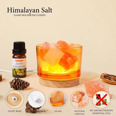 Uplift Picks Rose Quartz Crystal Aromatherapy Lamp Raw Stone Incense Decor Light himalayan Salt with Lamp Base