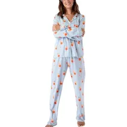PJ Salvage Playful Prints Long Pyjamas Blau Muster Small Damen