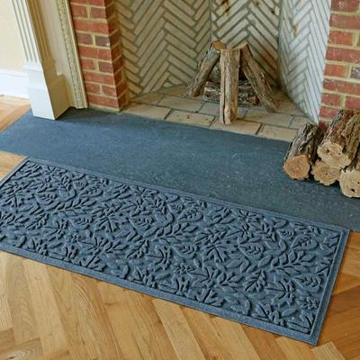 Bungalow Dba Matterly Leaves Runner Mat 60 x 22, 60 x 22, Navy