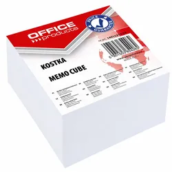 Weißer geklebter Notizzettelblock OFFICE PRODUCTS 85x85x40 mm