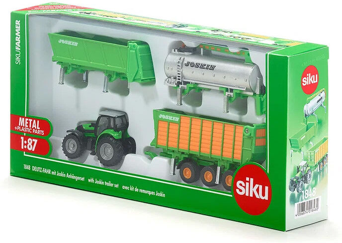 DEUTZ-FAHR avec kit de remorques Joskin - Siku