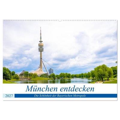 München entdecken - Die Schönheit der Bayerischen Metropole (Wandkalender 2027 DIN A2 quer), CALVENDO Monatskalender