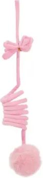 Cozy Casa Charm Interactive Cat Teaser Wand With Spring Rope Plush Ball Toy pink