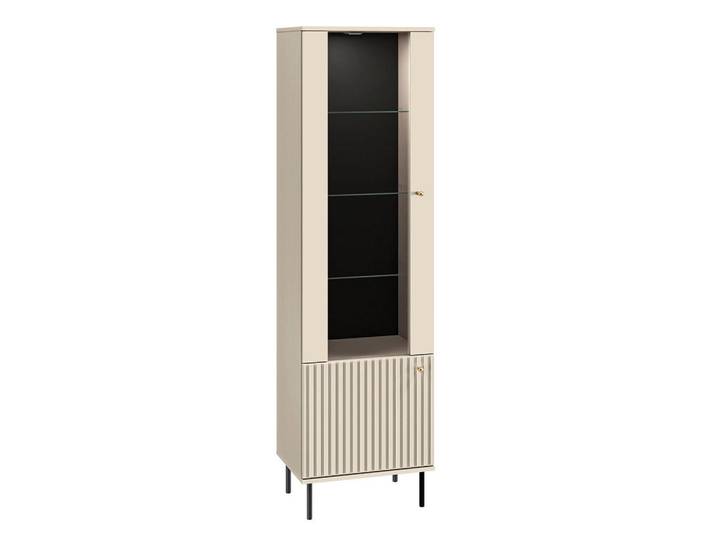 Petits-meubles Vitrine Nova Beige, Holzwerkstoff, 55x190x40 cm, Esszimmer, Vitrinen, Vitrinenschränke