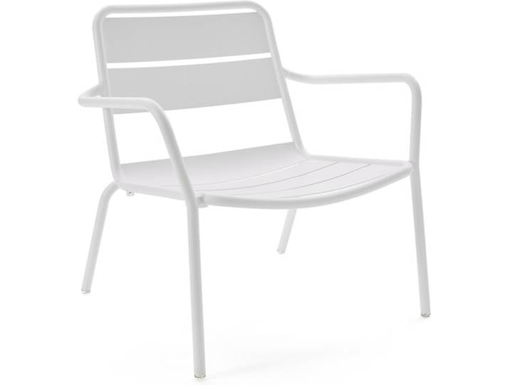 Lounge Sessel Malaga Aluminium weiß 76.7x72.5x69.3 cm