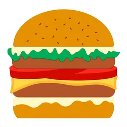 Paper + Design, Servietten, Papierservietten Airlaid Burger 33 cm x 33 cm, 12 Stück (12 Stk., 33 x 33 cm)