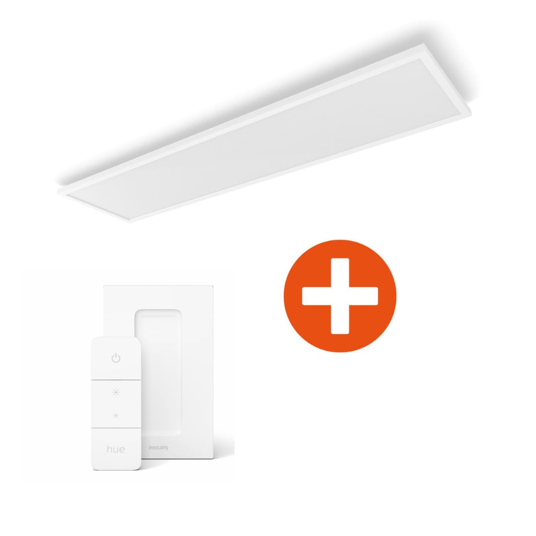 Philips Hue White & Color Ambiance Surimu Panelleuchte weiß + Philips Hue Dimmschalter V2