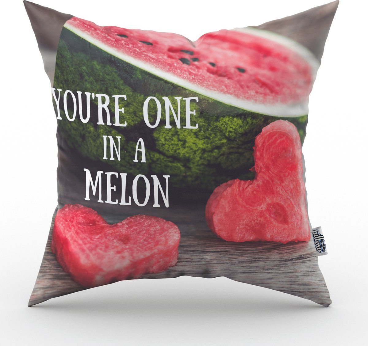 PillowBuddies Valentijn kussen You're one in a melon, 30 cm