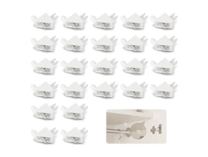 Nevoluxer 24 pièces Taquet Étagère 101558 – pour IKEA PAX KOMPLEMENT\, Support Étagère blanc 5 mm\, Support Tablette Armoire de rechange\, fixation rapide sans outil