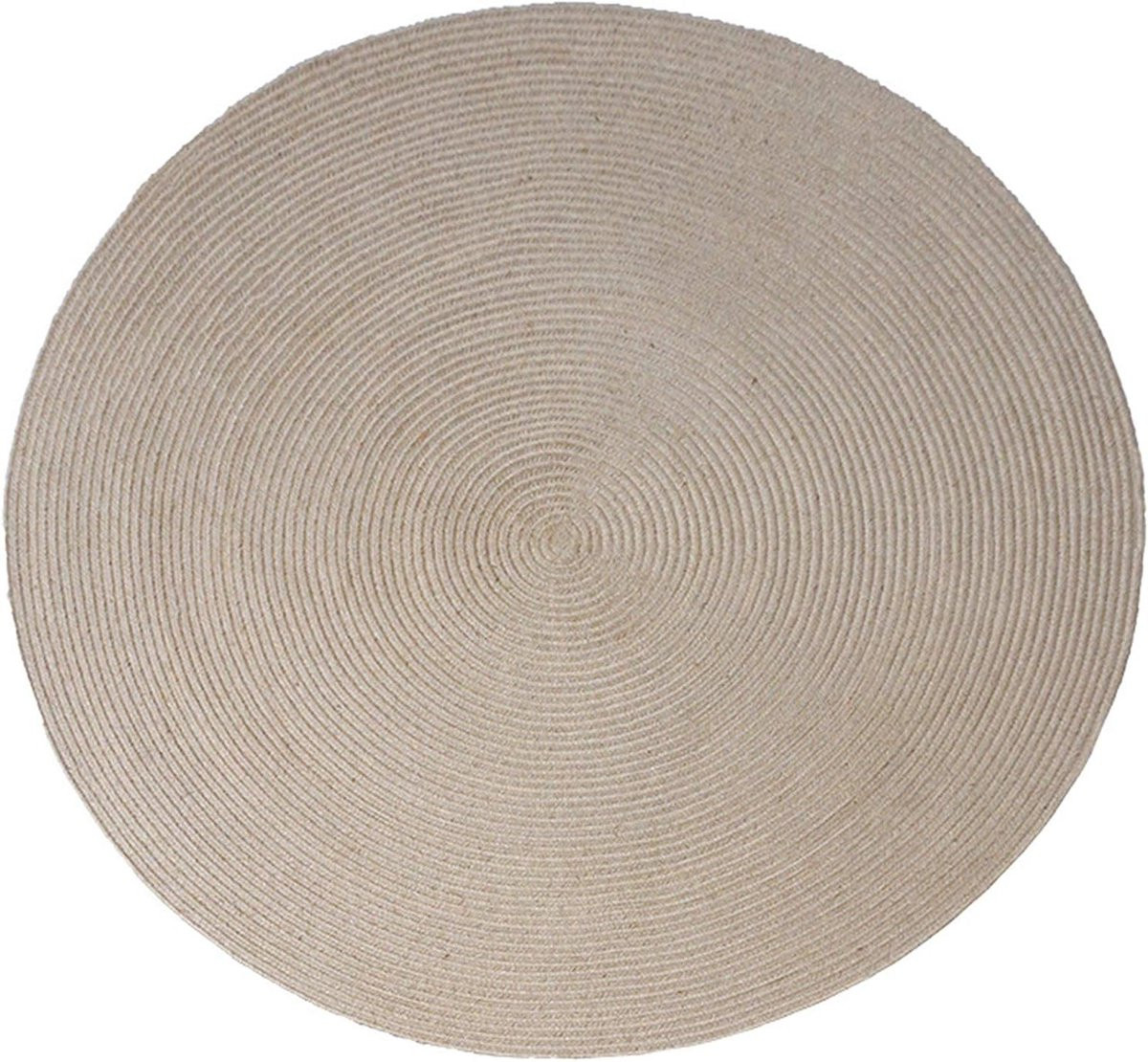 Rond handgeweven jute vloerkleed in bohemian stijl - Naturel - Diameter: 60 cm