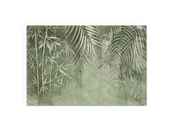 KAMINBODENPLATTE 120x80 cm - Tropische Blätter im Hintergrund