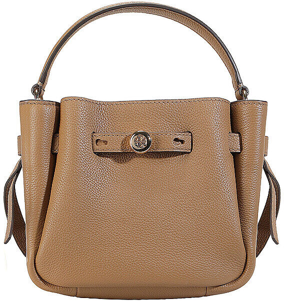 TORY BURCH Ledertasche - Bucket Bag ROMY Mini braun W
