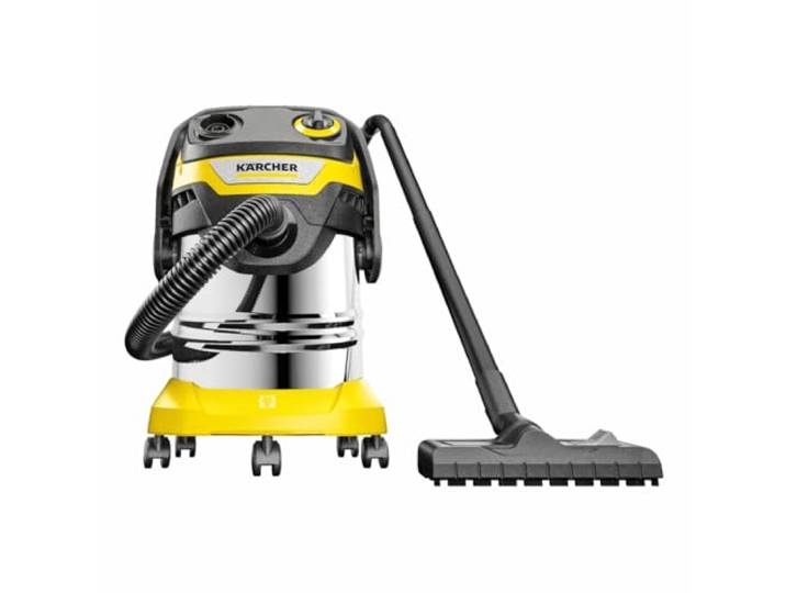 KÄRCHER Aspirateur Sec Et Humide WD 5 S V-25/5/22\, Filtre Plissé Plat\, Cartouche Filtrante Amovible\, Nettoyage Automatique du Filtre\, 1100 W\, Réservoir en Acier Inoxydable 25 L\, Tuyau De 2\,2 M