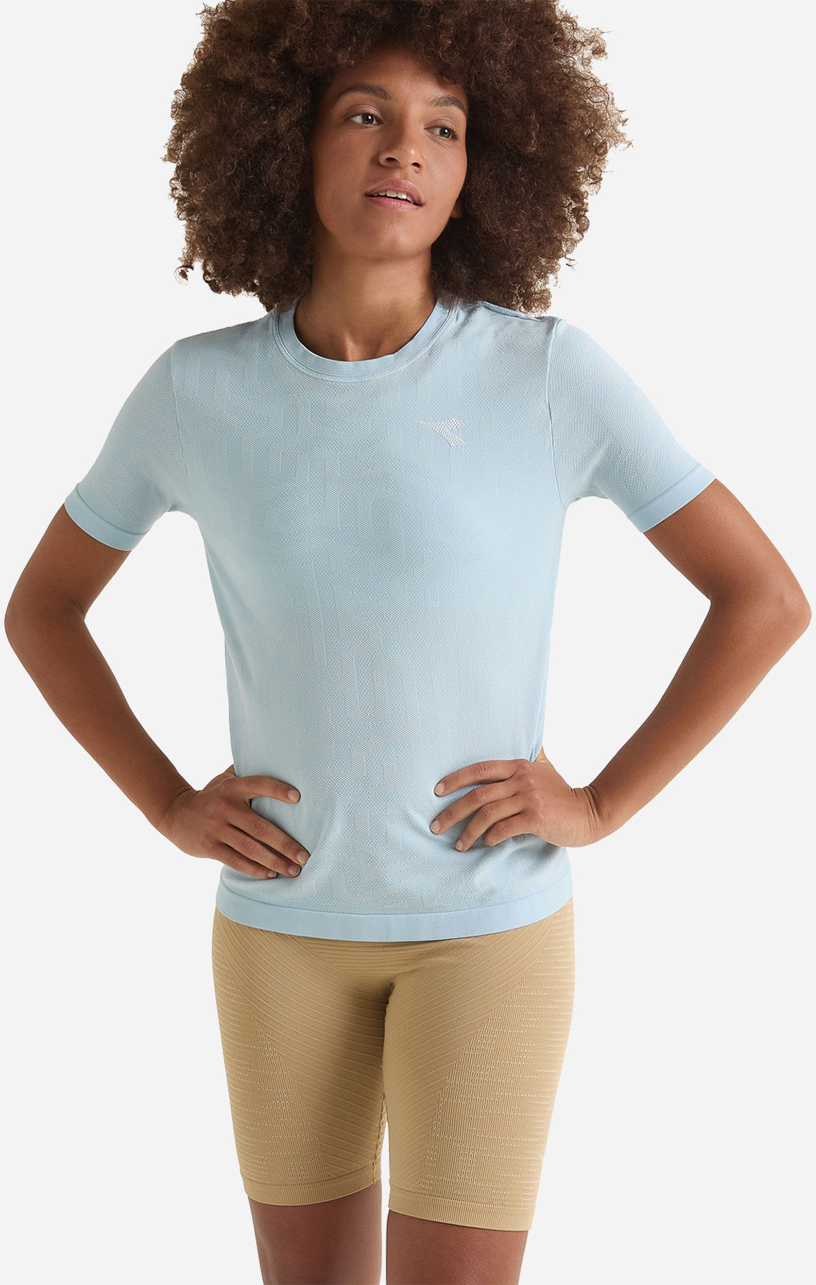 Diadora Stratouno Skin Friendly W - T-shirt Running - Donna - Azzurro XS