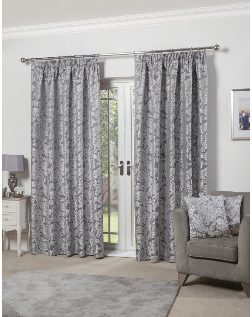 Marlow Home Co. Duchess Semi Sheer Sliding Panel Silver Width 228 x Drop 183cm