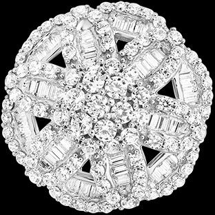Edenly Cristal Ring â€“ 9-karÃ¤tiges WeiÃŸgold und synthetische Diamanten