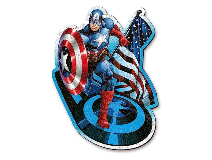 Trefl Houten contourpuzzels:Marvel Avengers Onverschrokken Kapitein Amerika