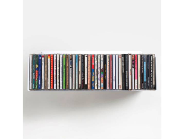 Étagère range cd - 45 x 15 cm - blanc - teebooks