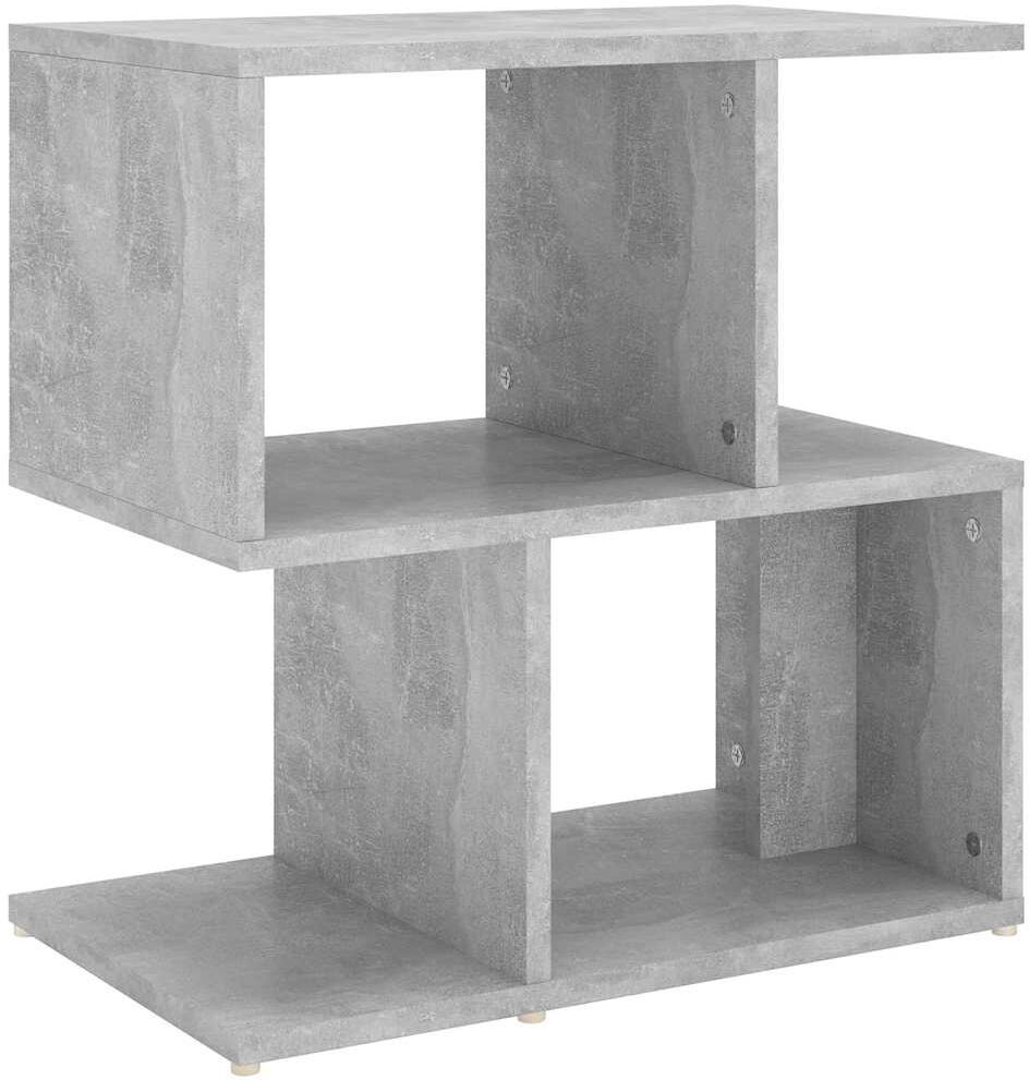 vidaXL Mesita de noche madera de ingeniería gris hormigón 50x30x51,5cm Gris