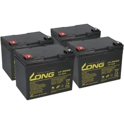 Akkuman 4x Kung Long U1-36NE AGM-Akkus 12V 36Ah (48V) – für Flash 2000 Elektro-Roller
