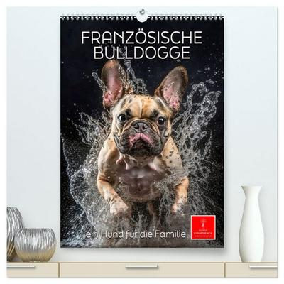 Französische Bulldogge - ein Hund für die Familie (hochwertiger Premium Wandkalender 2027 DIN A2 hoch), Kunstdruck in Hochglanz
