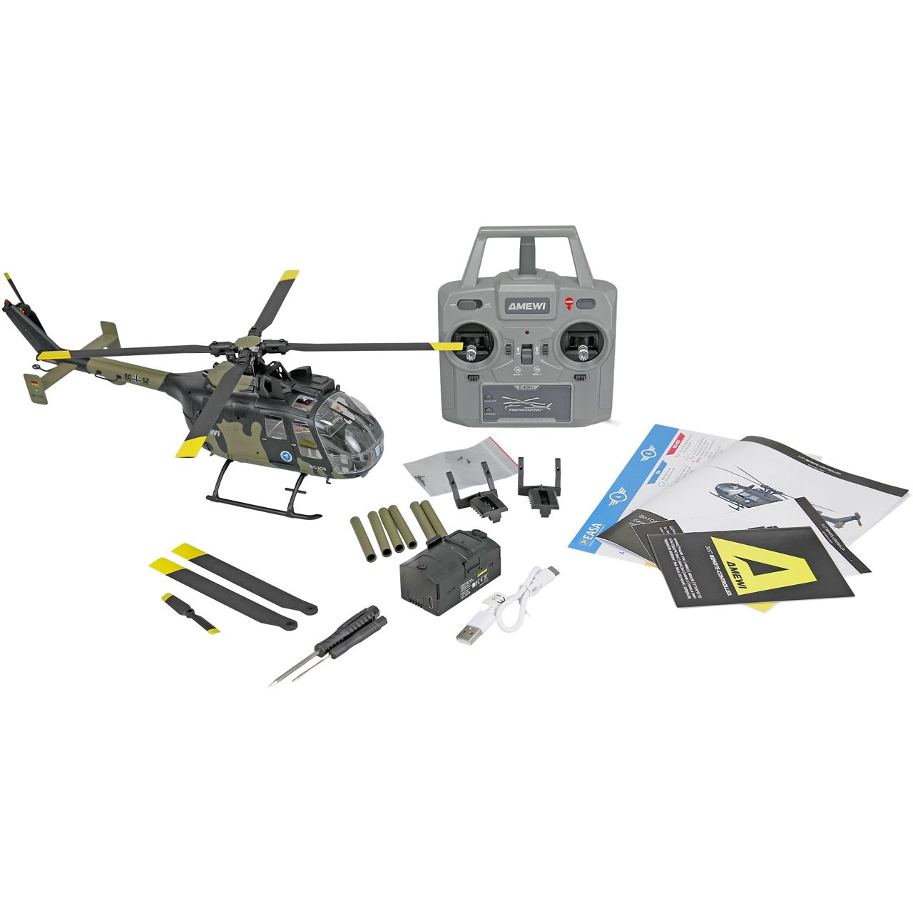 Amewi Bo105 Helikopter Bundeswehr brushless 6Kanal 3D/6G RTF
