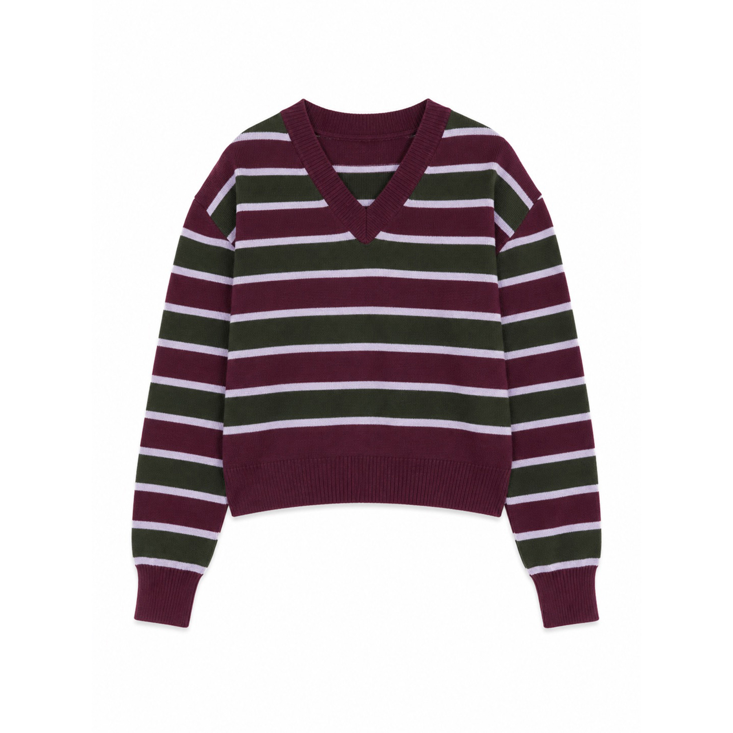 Mazine Striped Jacquard Knit Damen Pullover braun Größe S Lifestyle Hautfreundlich
