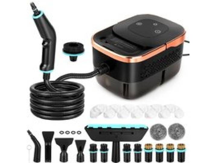 Nettoyeur Vapeur 2500W 4 Bars Chauffe 15s 105°C 1250ml 6 Niveaux 23 Accessoires Cuisine Salle de Bain Voiture