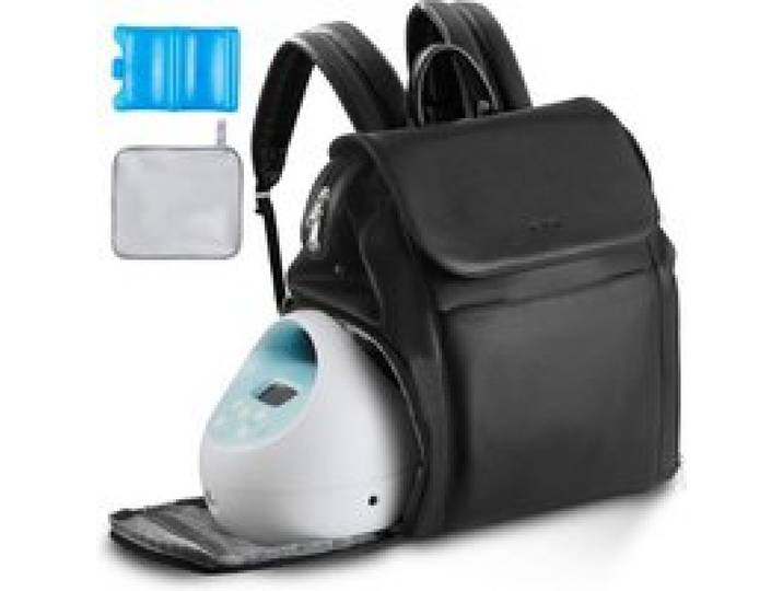 VEVOR Milchpumpen-Rucksack, 320x200x340 mm, mit Kühlakku, passend für S1/S2, Pumpzubehör und Muttermilchaufbewahrung, Wickelrucksack für Arbeit, Reisen und Familiengebrauch, Schwarz