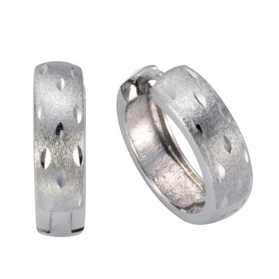 Paar Creolen VIVANCE "925 Silber diamantiert", weiß, Ohrringe, Damen, one-size, Silber 925 (Sterlingsilber)