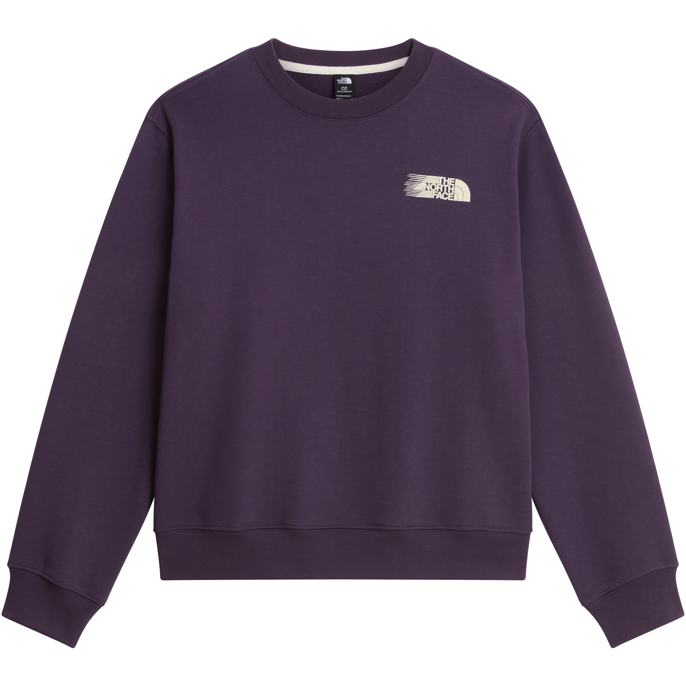 The North Face Retro Trail Relaxed Crew Graphic Damen Pullover lila Größe M Lifestyle Atmungsaktiv