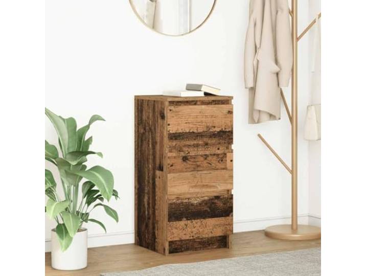Jkghdrt Sideboard Altholz-Optik 37,5x35x76 cm Holzwerkstoff Stauraumschrank Sideboard mit Schubladen, Holzwerkstoff, robust, vielseitig, pflegeleicht