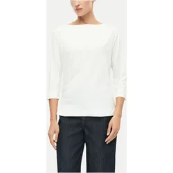 Langarmshirt mit Raffungen Weiß 40